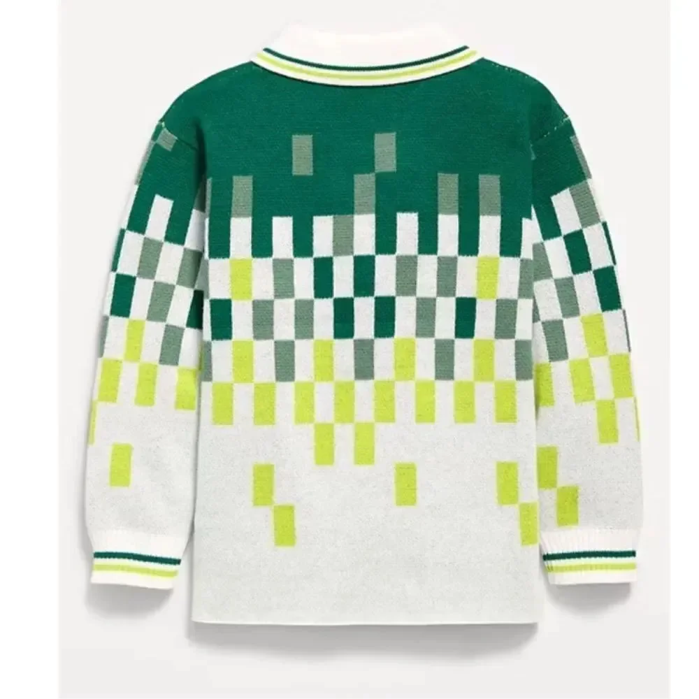 Old Navy Boys Long-sleeve Green/White Soccer Sweater(Size 2T)
